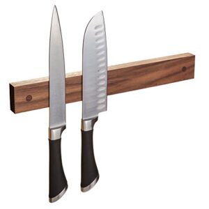 woodsom powerful magnetic knife strip, holder made in usa (walnut, 12 inches)