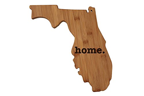 Florida State Shaped Bamboo Wood Cutting Board Engraved home. Personalized For New Family Home Housewarming Wedding Moving Gift