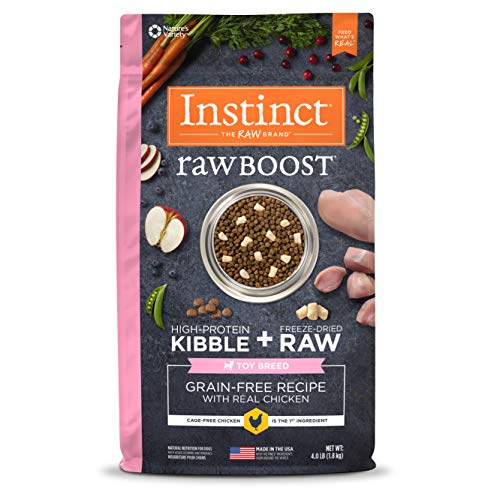 Instinct Raw Boost Toy Breed Grain Free Recipe with Real Chicken Natural Dry Dog Food, 4 lb. Bag