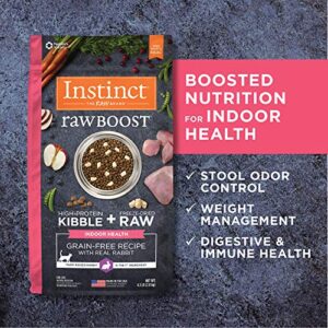 Instinct Raw Boost Indoor Health Grain Free Recipe with Real Rabbit Natural Dry Cat Food, 4.5 lb. Bag