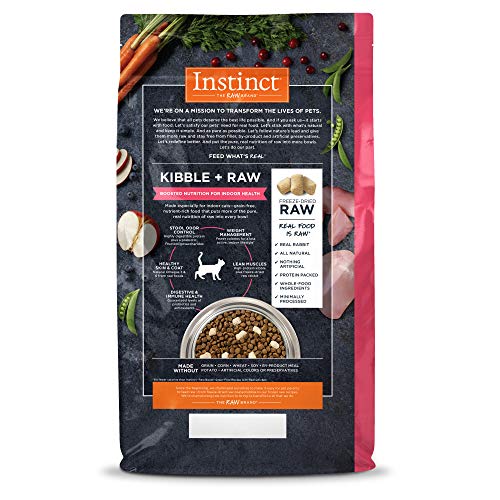 Instinct Raw Boost Indoor Health Grain Free Recipe with Real Rabbit Natural Dry Cat Food, 4.5 lb. Bag