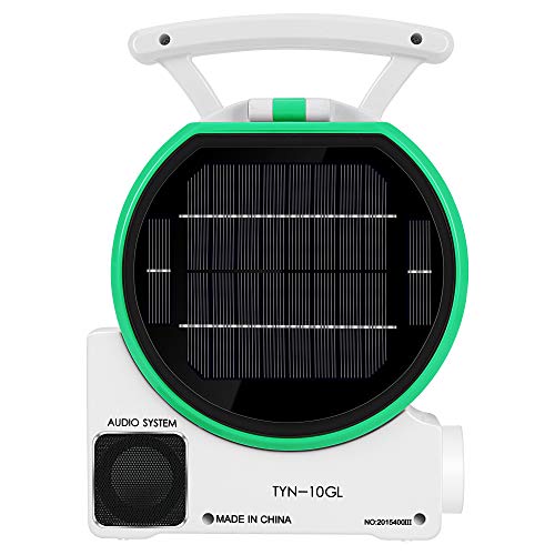 Multi-function Solar Fan Electric Outdoor Fishing Fan with MP3/Table Lamp/Torch/Cell Phone Charging Function for Camping Fishing and Hurricane Emergency