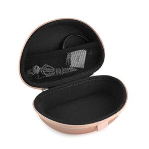 Geekria NOVA Headphone Case Compatible with Beats Studio Pro, Solo3, Solo2, SoloHD Case, Replacement Hard Shell Travel Carrying Bag with Cable Storage (Rose Gold)