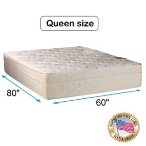 Beverly Hills Firm Foam Encased Eurotop (Pillow Top) Mattress Only (Queen 60"x80"x13") Sleep System with Enhance Support- Fully Assembled, Knit Cover, Orthopedic by Dream Solutions USA