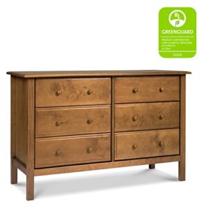 Davinci Jayden 6-Drawer Double Wide Dresser in Chestnut, Greenguard Gold Certified