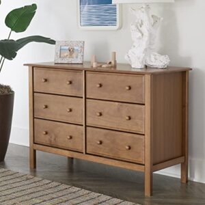 Davinci Jayden 6-Drawer Double Wide Dresser in Chestnut, Greenguard Gold Certified