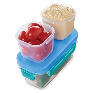 rubbermaid lunchblox leak-proof snack pack lunch containers, blue