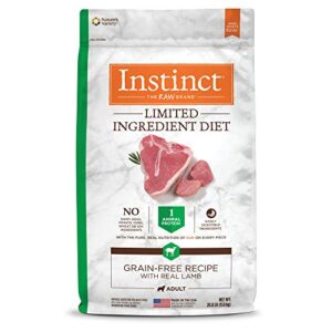 instinct limited ingredient diet grain free recipe with real lamb natural dry dog food, 20 lb. bag