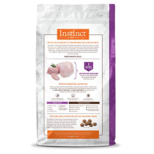 Instinct Limited Ingredient Diet Grain Free Recipe with Real Rabbit Natural Dry Cat Food, 10 lb. Bag