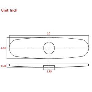 OWOFAN Hole Cover Deck Plate Escutcheon for Bathroom or Kitchen Sink Faucet Single Hole Mixer Tap, 10 Inch Stainless Steel Black WF-4102R