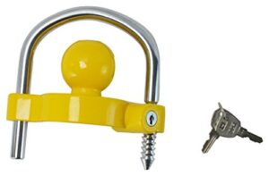 gotow universal coupler trailer hitch security lock - fits 1 7/8", 2", and 2 5/16" ball mounts