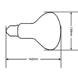 LUCKY HERP Reptile UVA UVB Mercury Vapor Bulb Lamp,Screw Thread,PAR38,100 Watt (Coated)