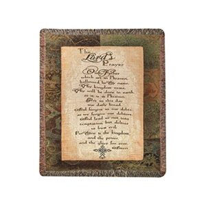manual woodworker "the lords prayer" tapestry throw blanket - home décor, 50 x 60 inches