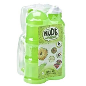 Nude Food Movers by Smash 20324 Rubbish Free Lunch Kit with Sandwich Box, Stealth Water Bottle, and Triple Snack Tube, 10.9 oz, Lime