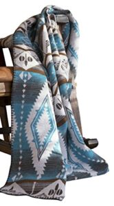carstens, inc jb6647 turquoise earth throw blanket 54 x 68 inch
