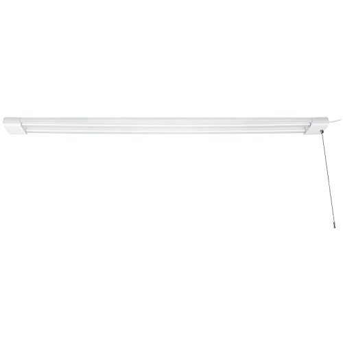 Sunlite 85140-SU 48-Inch Linear LED Shop Light Fixture, 40 Watts, Water Resistant, Linkable, Plug-in, 4000 Lumen, White-Finish, 40K - Cool White