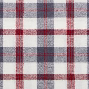 Amazon Brand – Pinzon 160-Gram Plaid Flannel Cotton Bed Sheet Set, Queen, Red / Grey Plaid