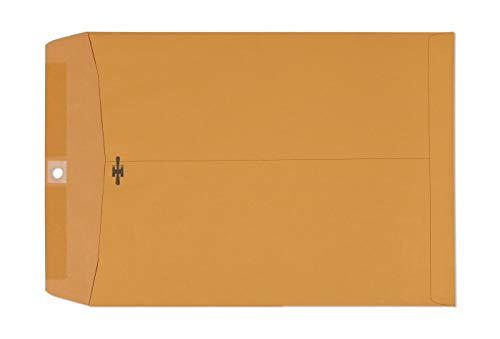 Clasp Envelopes – 9x12 Inches Brown Kraft Catalog Envelopes - 30 Pack - with Clasp Closure & Gummed Seal – 28lb Heavyweight Paper Envelopes for Home, Office, Business, Legal or School.