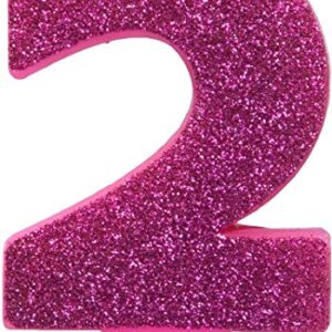 #2 Glitter Birthday Candle | Pink | Party Supply