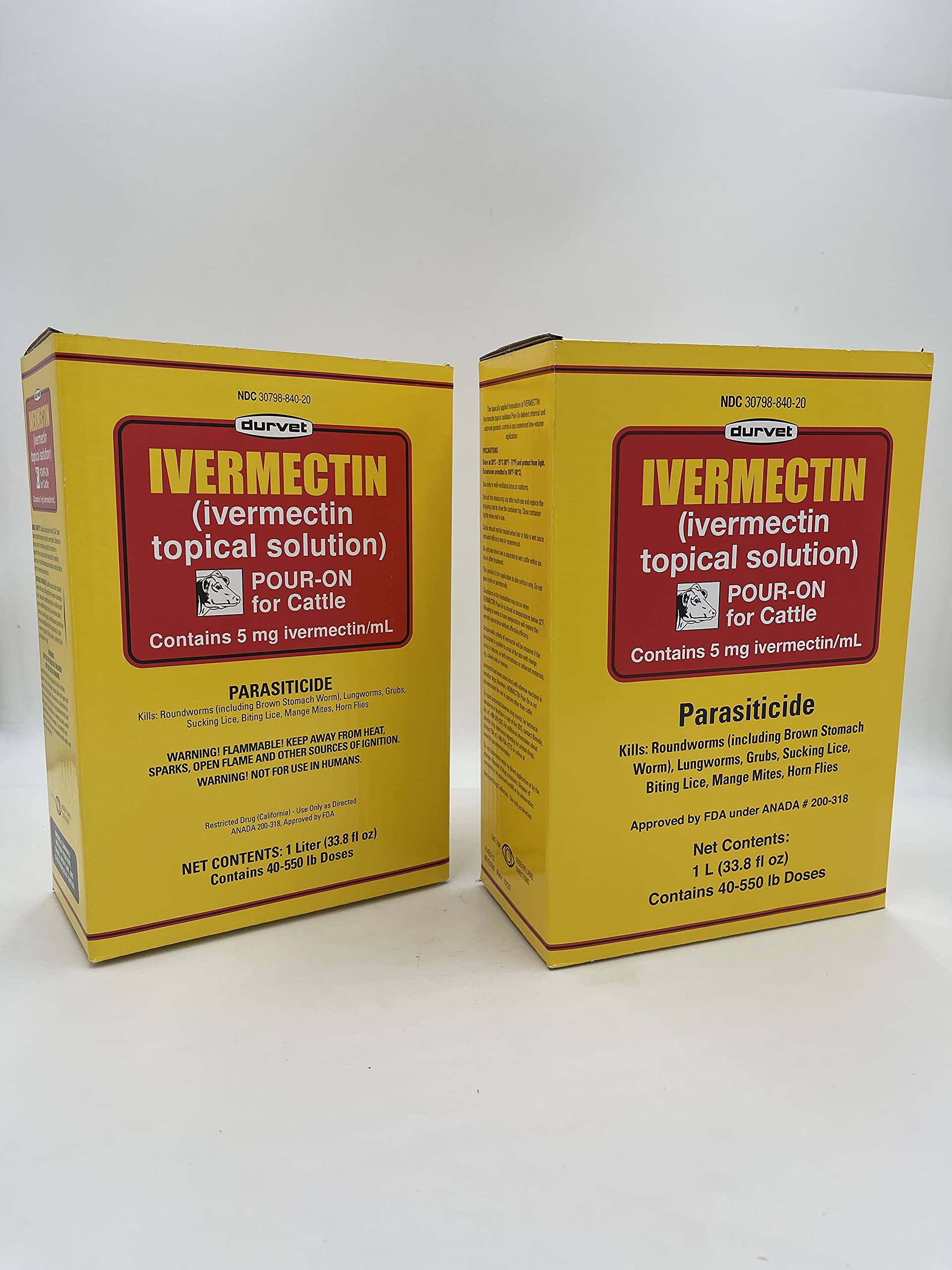 Durvet (2 Pack) Ivermectin Pour On 1 Liter