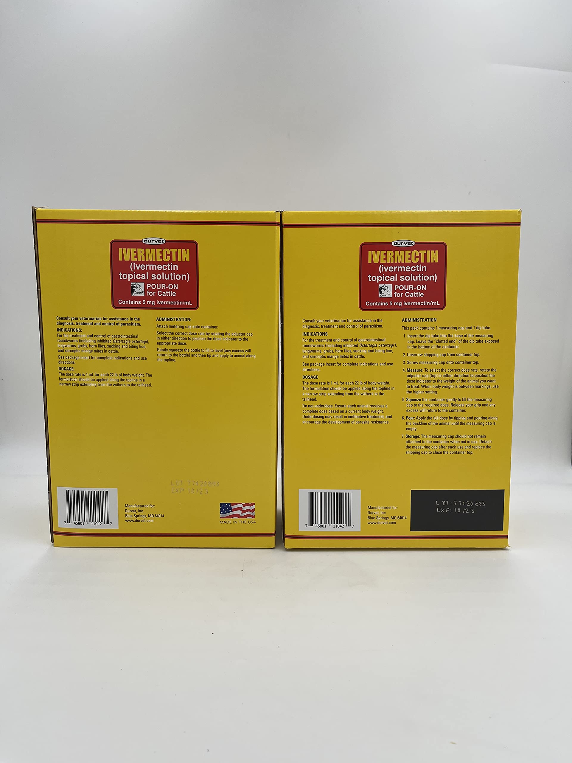 Durvet (2 Pack) Ivermectin Pour On 1 Liter