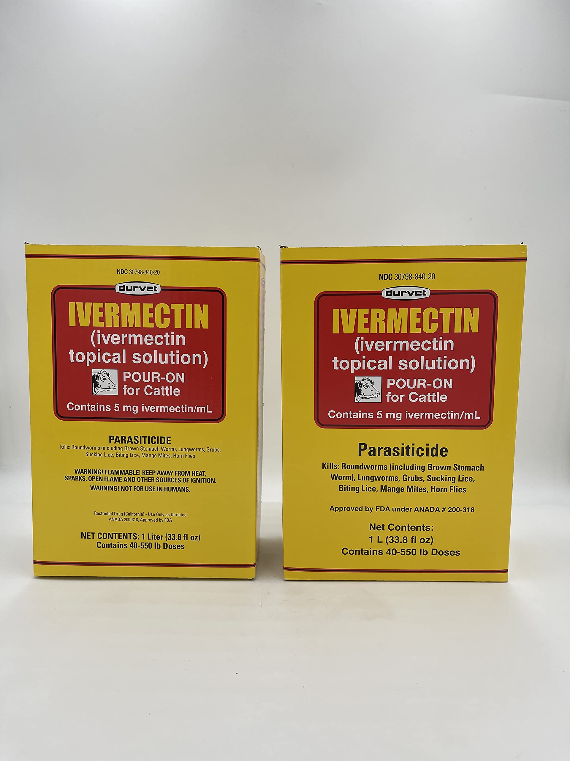 Durvet (2 Pack) Ivermectin Pour On 1 Liter