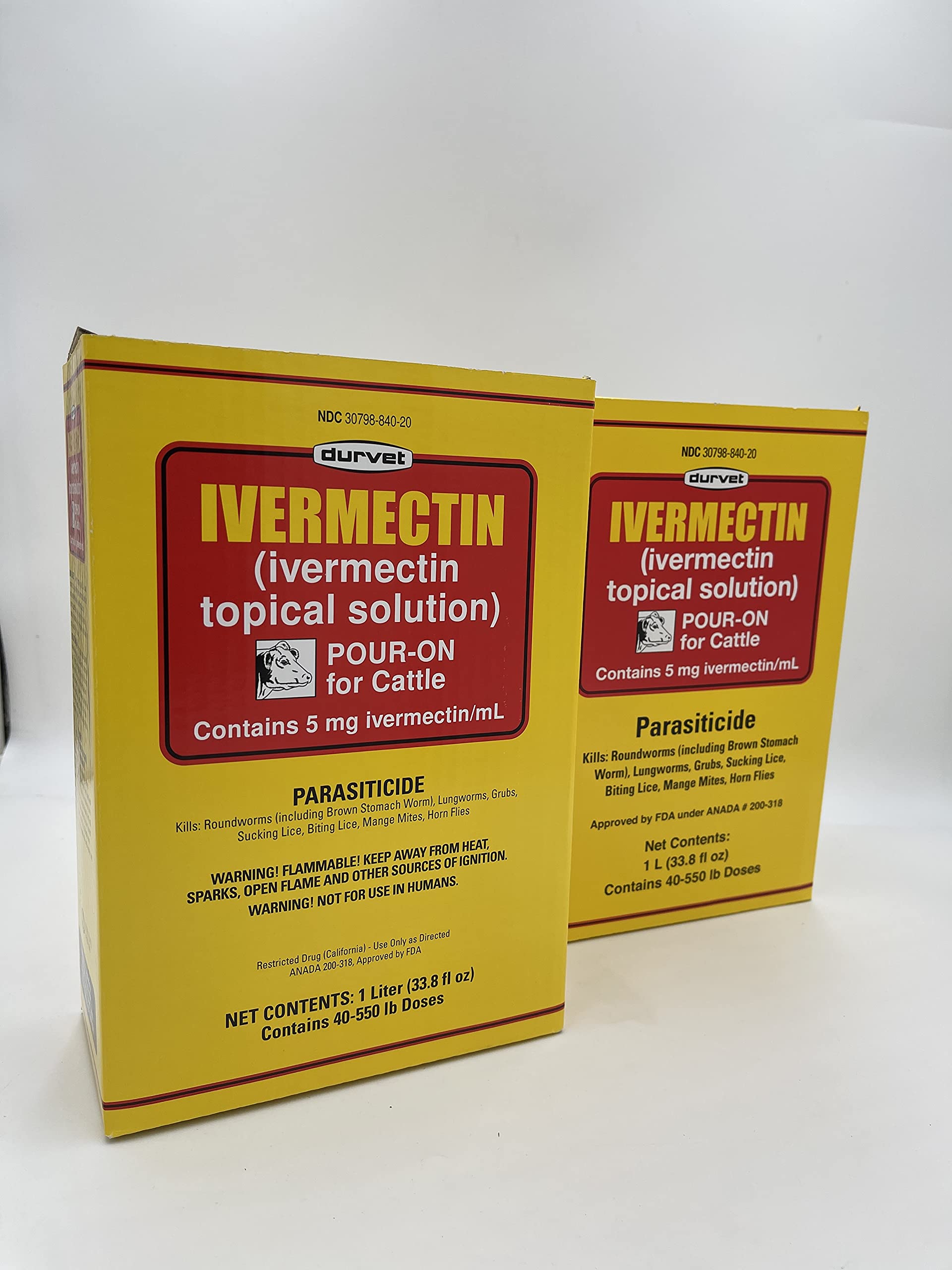 Durvet (2 Pack) Ivermectin Pour On 1 Liter