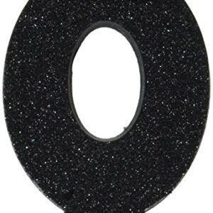 amscan Birthday Celebration, Numeral #0 Glitter Candle, Party Supplies, Black, 3 1/4"