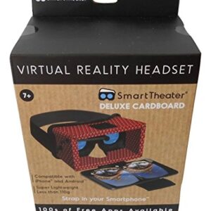 Smart Theater Virtual Reality Deluxe Cardboard Headset + 100's Free Apps