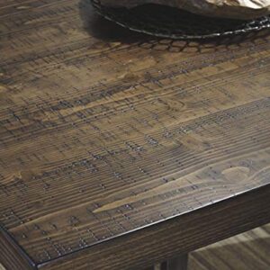 Signature Design by Ashley Kavara Modern Industrial Counter Height Dining Room Table, Medium Brown