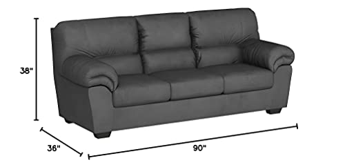 Signature Design by Ashley Bladen Faux Leather Upholstered Sofa, Gray