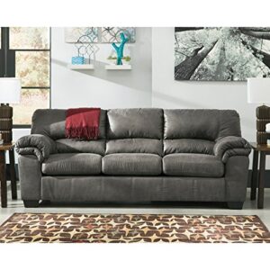 Signature Design by Ashley Bladen Faux Leather Upholstered Sofa, Gray