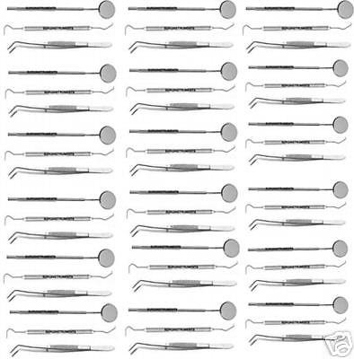 90 Instruments Basic Dental Set Mirror Explorer Probe Pliers (30 of Each 3 Kind)