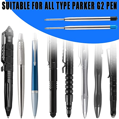 Pen Refills, 3.9in Black Ink Pen Refills 1.0mm Replacement Ink for Ballpoint Pen Parker Pen Tactical Pen (10 Pack)