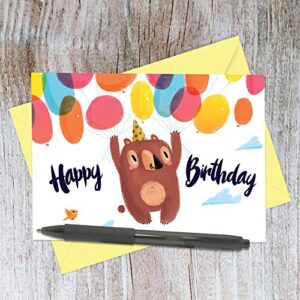 40 Happy Birthday Cards Assortment with Envelopes - Perfect Assorted Birthday Party Greetings Card for Men Women Kids Parent and Employees - Blank Inside With Original Humoristic Colorful Art Designs Outside - Quality Thick Cards