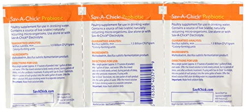 Sav-A-Chick 9 Probiotic Supplements-(3 Packages with 3 Packets, 3 Count (Pack of 3)