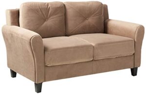 lifestyle solutions loveseat sofa, brown