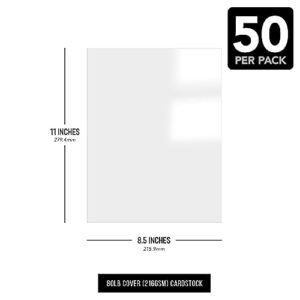 Single-Sided Heavyweight Gloss Digital Cardstock – Perfect for Color Laser Printing, Design Proposals, Flyers, Brochures | 8.5" x 11" | 80lb Cover | Acid Free, Glossy Coated on 1 Side | 50 Sheets