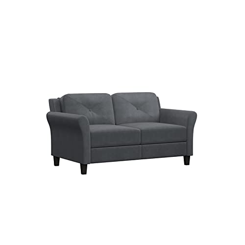 LifeStyle Solutions Harrington Loveseat, Dark Grey