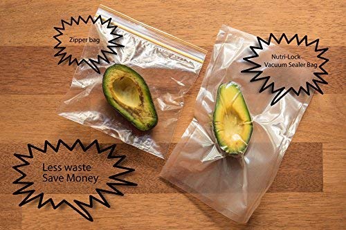 Nutri-Lock Vacuum Sealer Bags, 50 Pint (6x10) & 50 Quart (8x12) & 50 Gallon (11x16) Vac Seal Bags, Commercial Grade with BPA Free, Perfect for Sous Vide and Vac Storage