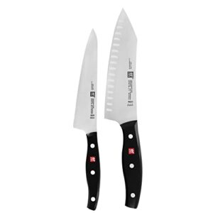 zwilling twin signature “rock & chop” 2-piece german knife set, razor-sharp, made in company-owned german factory with special formula steel perfected for almost 300 years, dishwasher safe