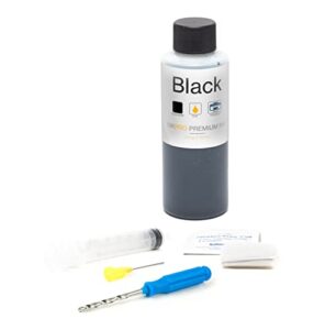 inkpro premium black ink refill kit for canon pg-210, pg-210xl, pg-240, pg-240-xl, pg-245, pg-245xl cartridges 4oz 118ml