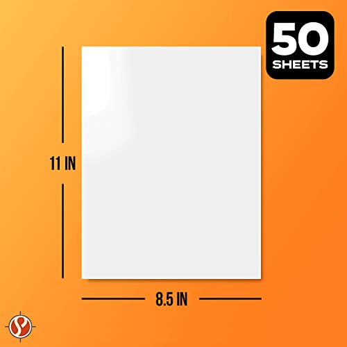 8.5” x 11” Double-Sided Gloss White Card Stock Paper, Great for Photos, Marketing Materials, Posters, Business Covers, etc. | 10Pt (236gsm) | 50 Sheets | Printable Both Sides, For Laser Printer Only