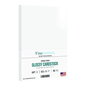 8.5” x 11” double-sided gloss white card stock paper, great for photos, marketing materials, posters, business covers, etc. | 10pt (236gsm) | 50 sheets | printable both sides, for laser printer only