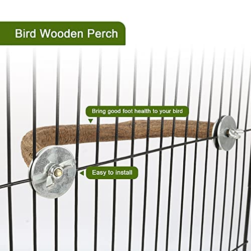 RYPET Parrot Bird Natural Wood Stand Perch Swing, U Shape