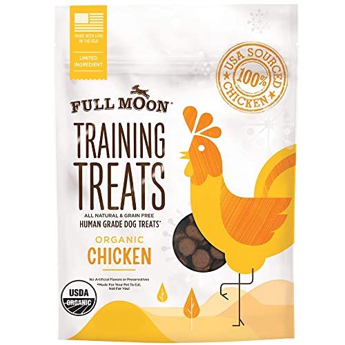 Full Moon USDA Organic Chicken Training Treats Healthy All Natural Dog Treats Human Grade 175 Treats