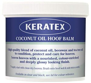 keratex coconut oil hoof balm, 400g, black (kcohb bl)