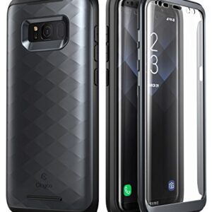 Clayco Galaxy S8+ Plus Case, [Hera Series] Full-Body Rugged Case with Built-in Screen Protector for Samsung Galaxy S8+ Plus (2017 Release) (Black)