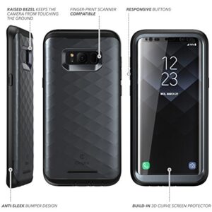 Clayco Galaxy S8+ Plus Case, [Hera Series] Full-Body Rugged Case with Built-in Screen Protector for Samsung Galaxy S8+ Plus (2017 Release) (Black)