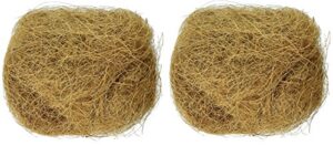 prevue pet products bpv105 sterilized natural coconut fiber for bird nest (2 pack)